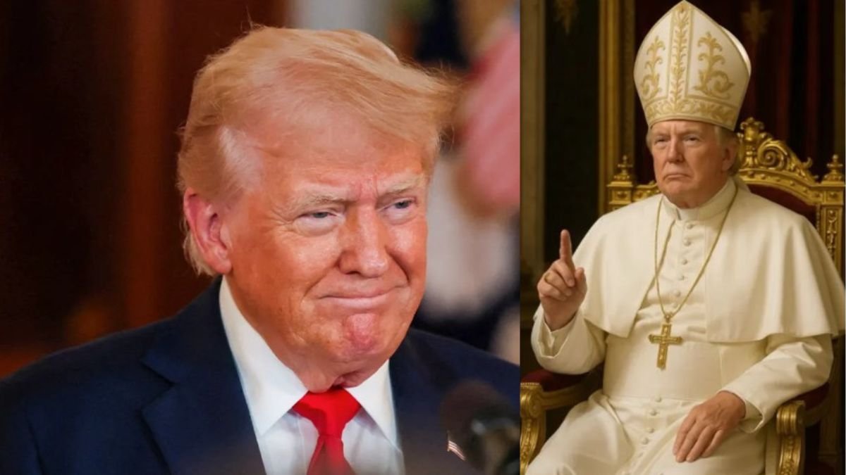 Trump AI Pope image